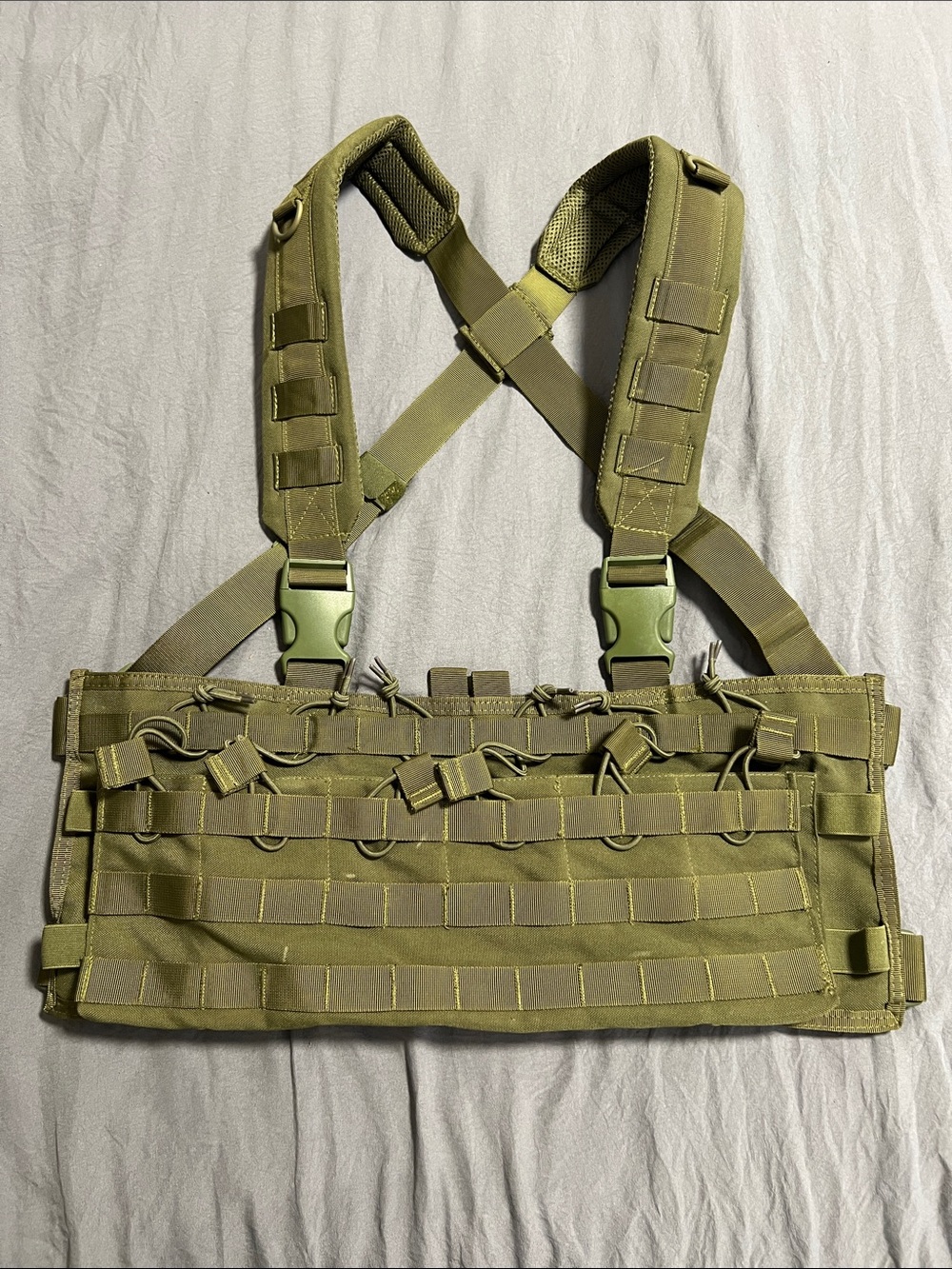 Modular Olive Chest Rig Harness for Men - Airsoft - Picture 6 of 11